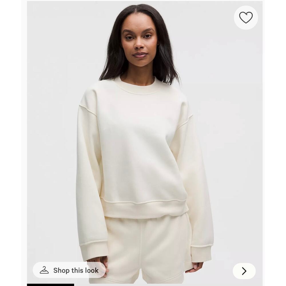 Lululemon Steady State Oversized Crew Cream Sweatshirt – NWT – Size Small 🤍